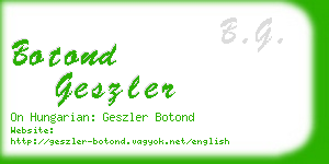 botond geszler business card